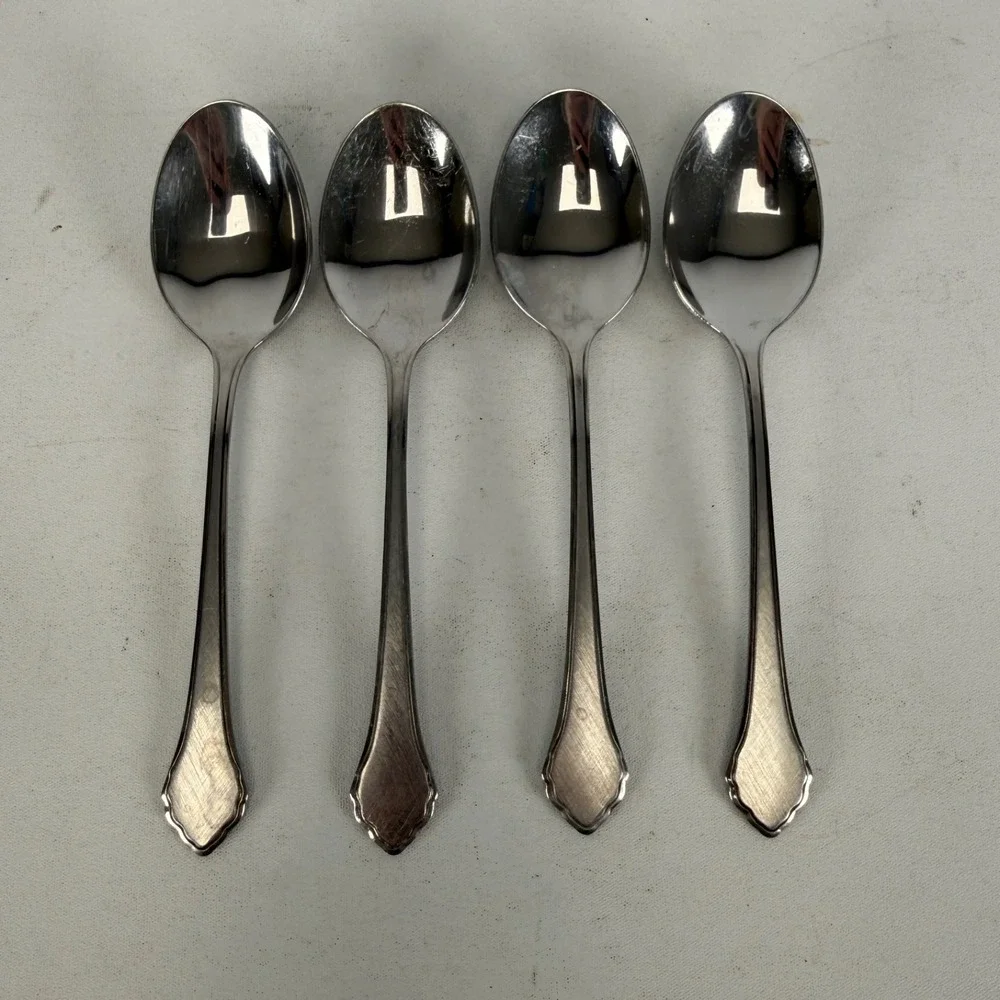 Oneida SUMMER MIST WmA Rogers AUTUMN GLOW Deluxe Stainless Tablespoon LOT OF 4